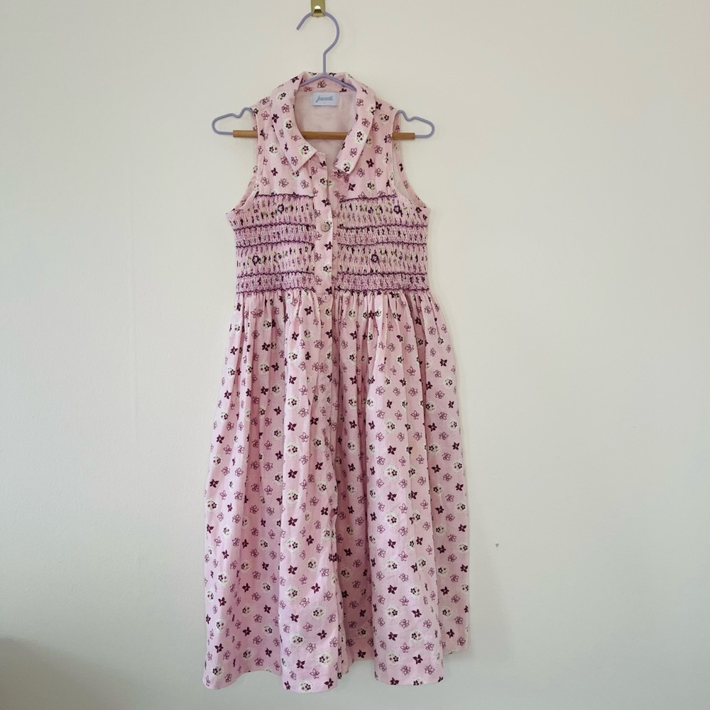 Jacadi Linen Smocked Dress